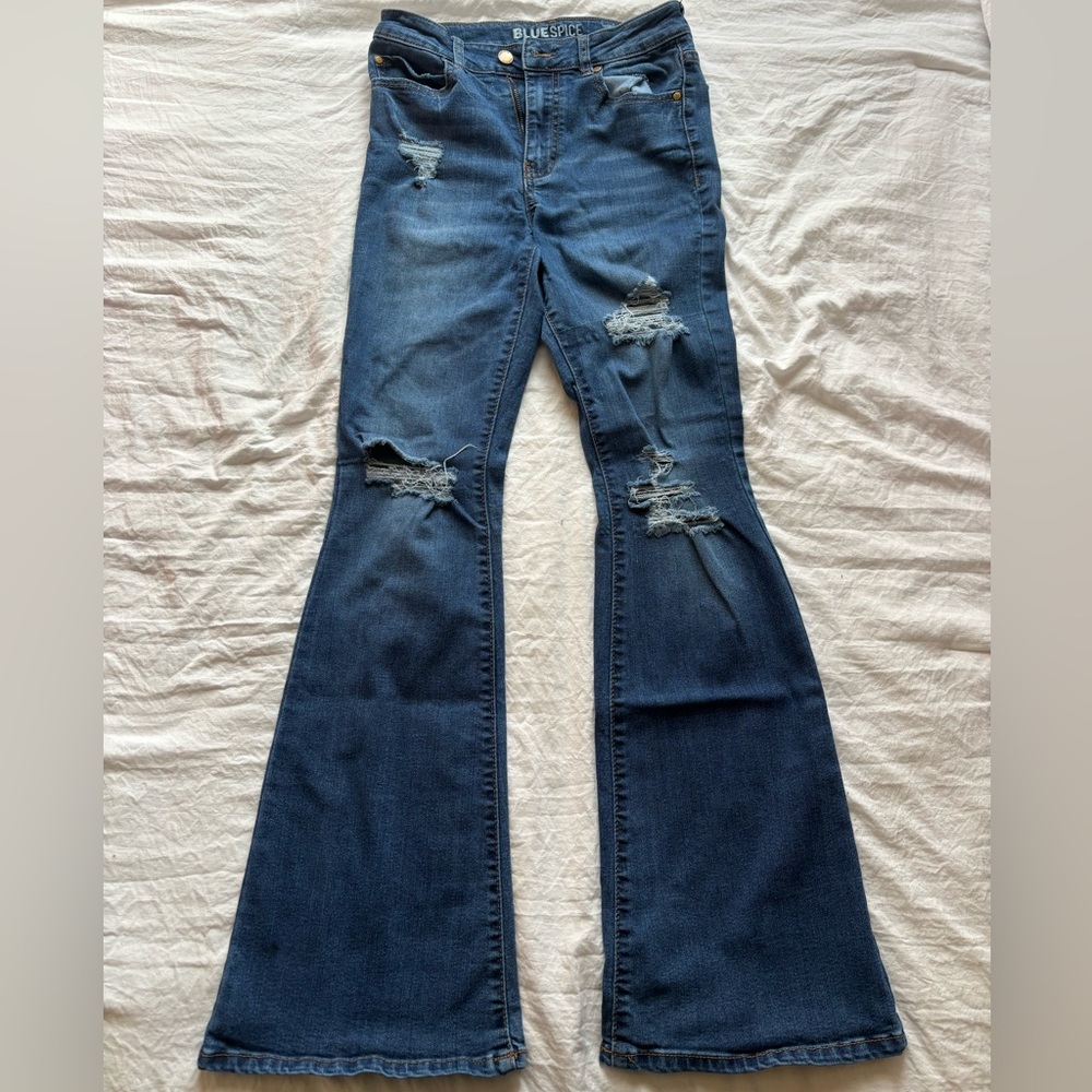 BLUE SPICE HIGH WAIST FLARE JEANS SIZE 3